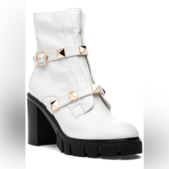 VANELI Leather Davy Block Heel Ankle Booties Size 10 NIB - Picture 3 of 6